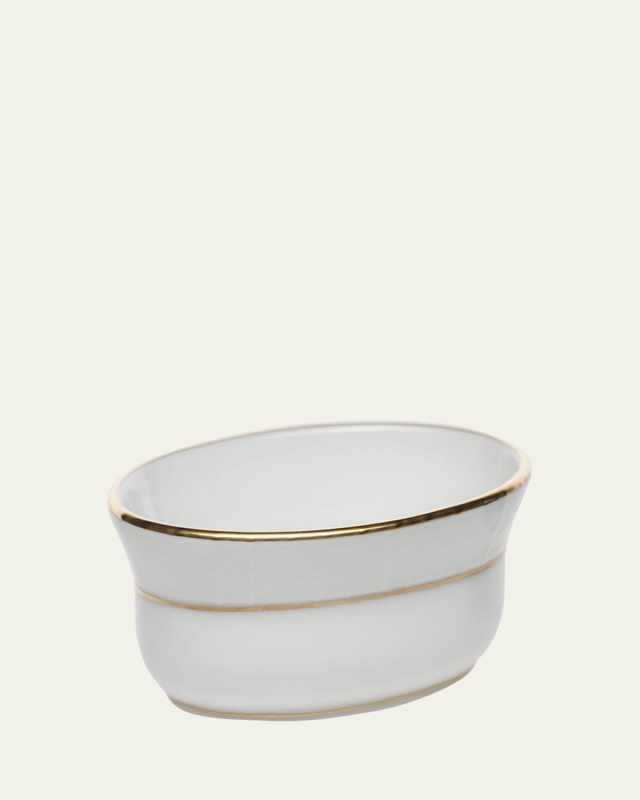 Golden Edge Mini Oval Bowl